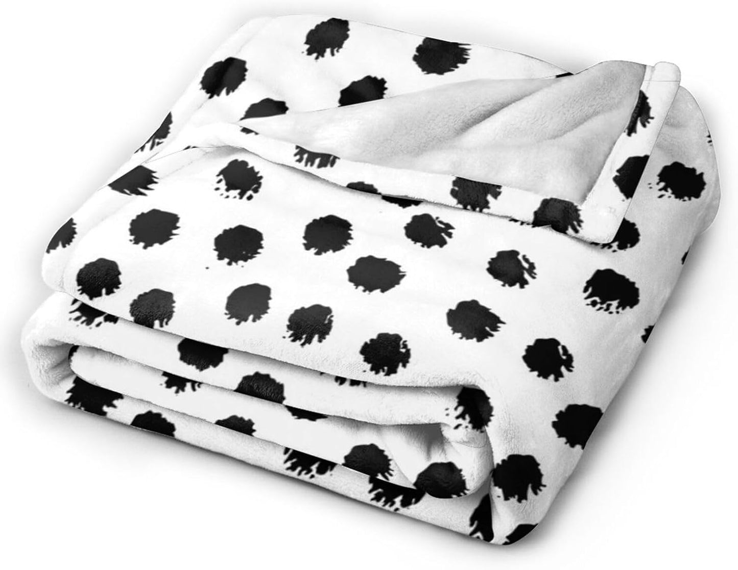 HGOD DESIGNS Polka DotsBlanket, Super Soft Brush Strokes Dots Throw Blanket 50"x60" Blanket for Bed Couch Chair Fall Winter Camping Living Room Office