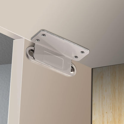 Mousike Double Magnetic Door Catch，60lb Stainless Steel Cabinet Door Magnets with Strong Magnetic for Kitchen Cupboard Wardrobe Closet Cabinet Door Drawer Latch (12Pack)