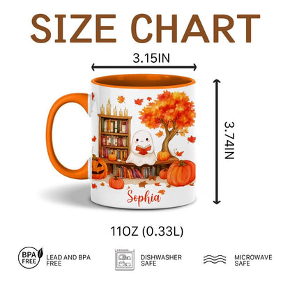 Personalized Fall Ghost Coffee Mugs - Ghost Lover Mugs Gift for Women Men - Fall Autumn Decor Gifts For Home Farmhouse Thanksgiving - Happy Fall Y'all Mug - 11oz Printed Ceramic Mug