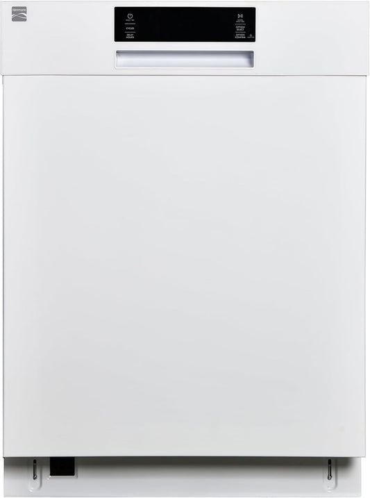 Kenmore 24" Built-in Stainless Steel Tub Dishwasher SmartWash, UltraWash, SmartDry Plus, MoreSpace Adjustable Rack and Leak Detect, Energy Star Certified, White