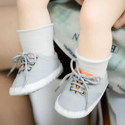 Morbido Infant Baby Boys Girls Canvas Sneaker Toddler Slip On Anti Skid Newborn First Walkers Candy Shoes for 0-18 Months