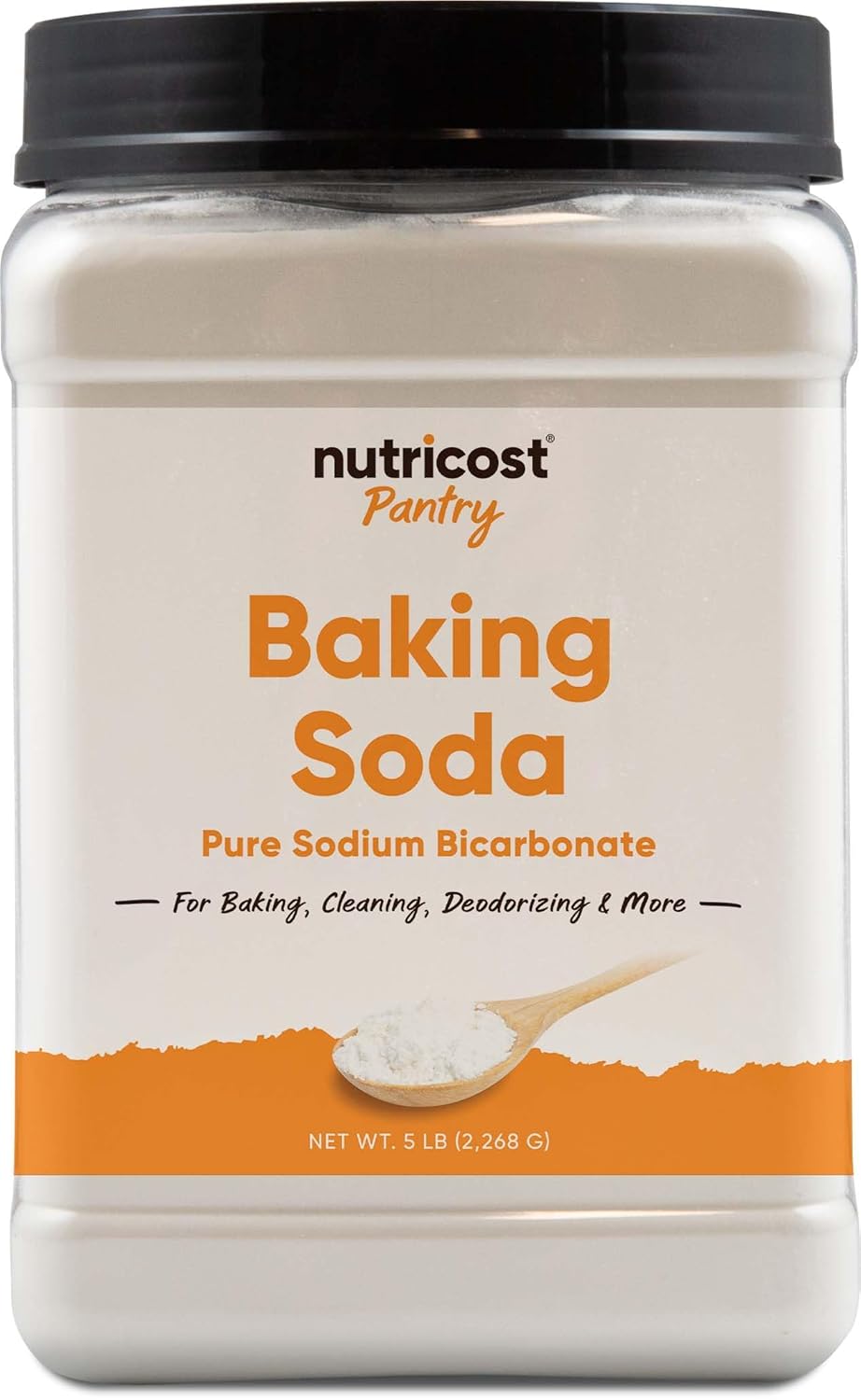 Nutricost Pantry Baking Soda (5 LBS) - For Baking, Cleaning, Deodorizing, and More