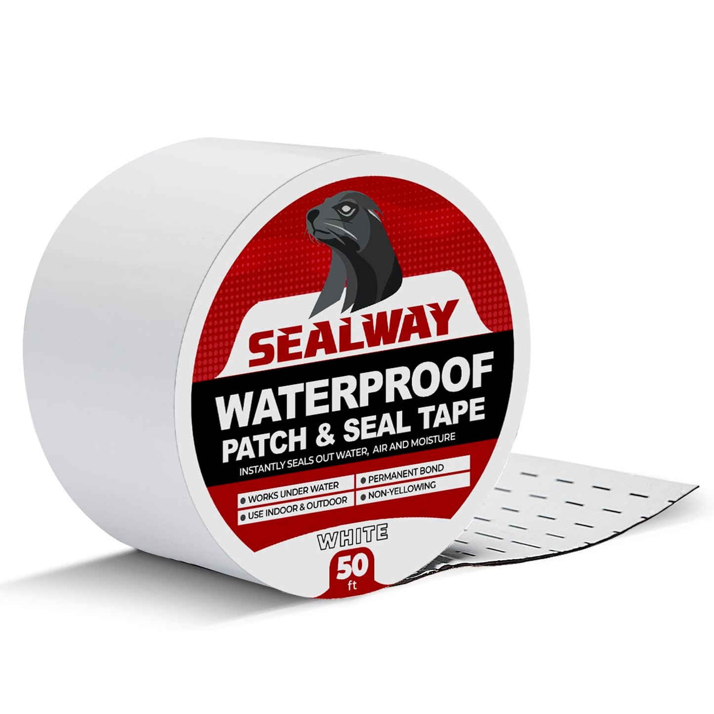 White RV Roof Sealant Tape, 2" x 50' Waterproof Repair Seal Tape – Extra Thick, UV-Resistant, Weatherproof Patch for Permanent Leak Sealing on RVs, Trailers, and Mobile Homes