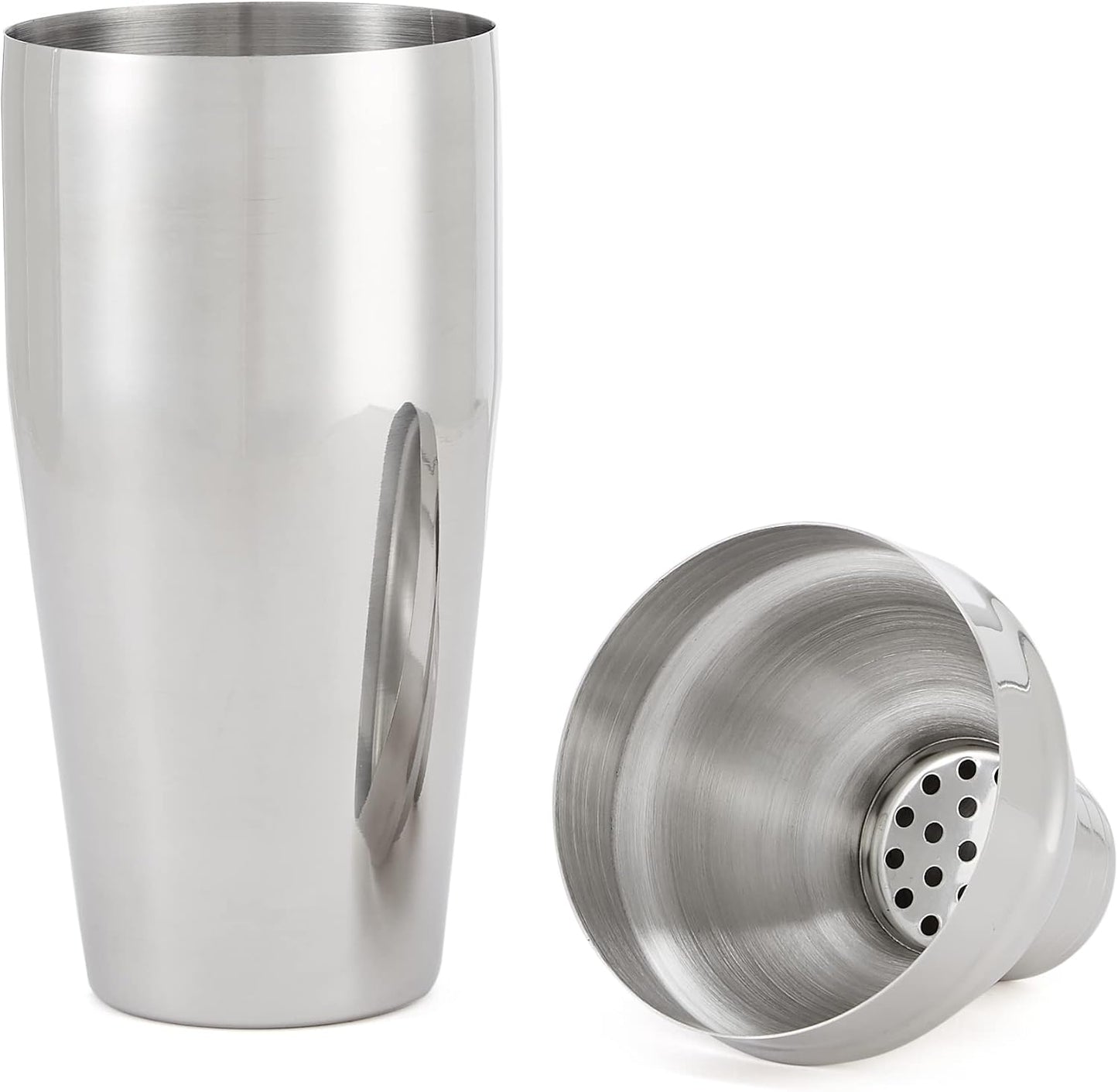 Amazon Basics 10-Piece Stainless Steel Bar Tools Set with Bamboo Stand Holder