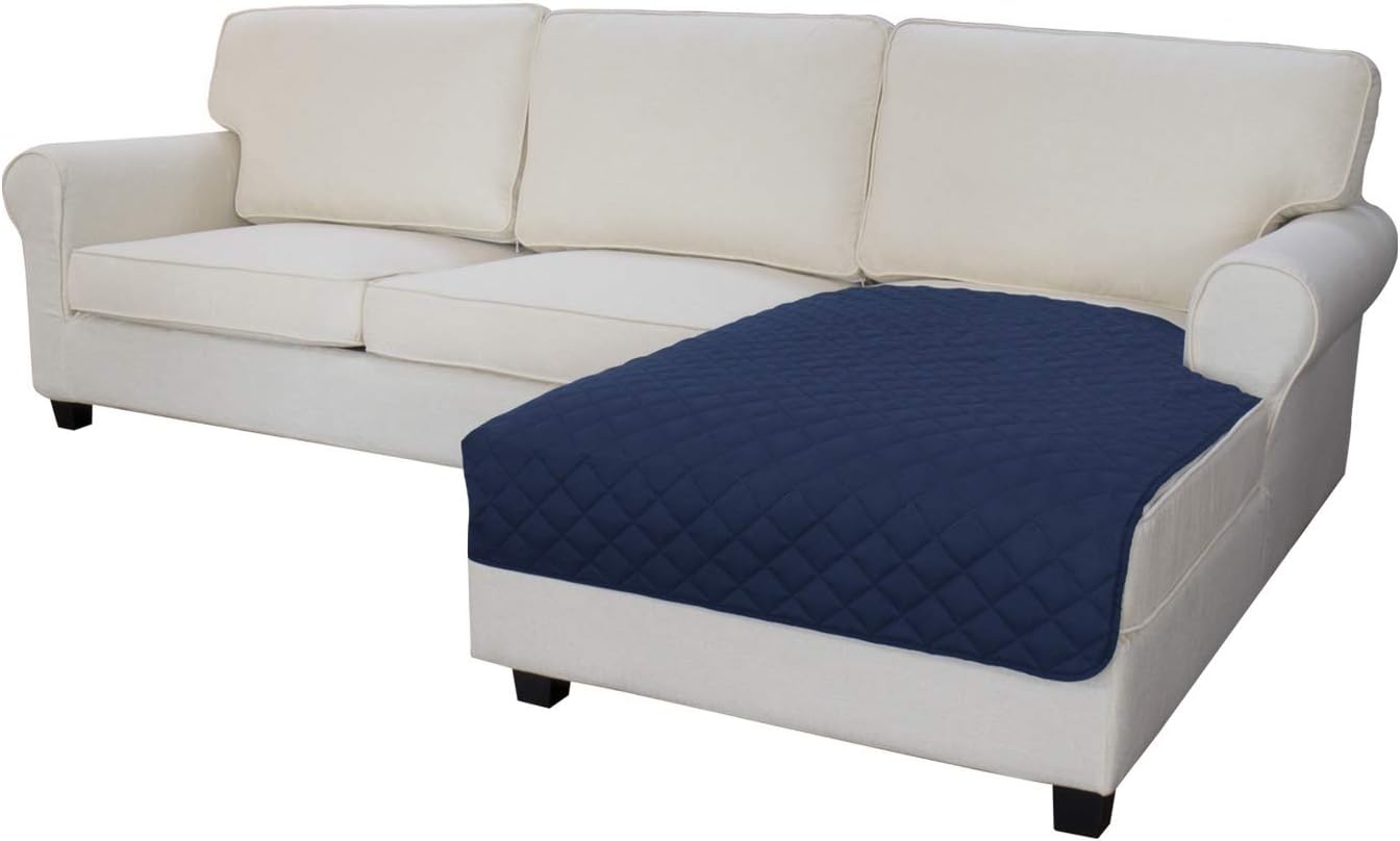 Easy-Going Sectional Couch Covers for Dogs L Shape Sofa Cover Reversible Sofa Slipcover Chaise Lounge Cover Furniture Protector Cover for Pets Dog Cat (42 x 68 inches, Navy/Navy)
