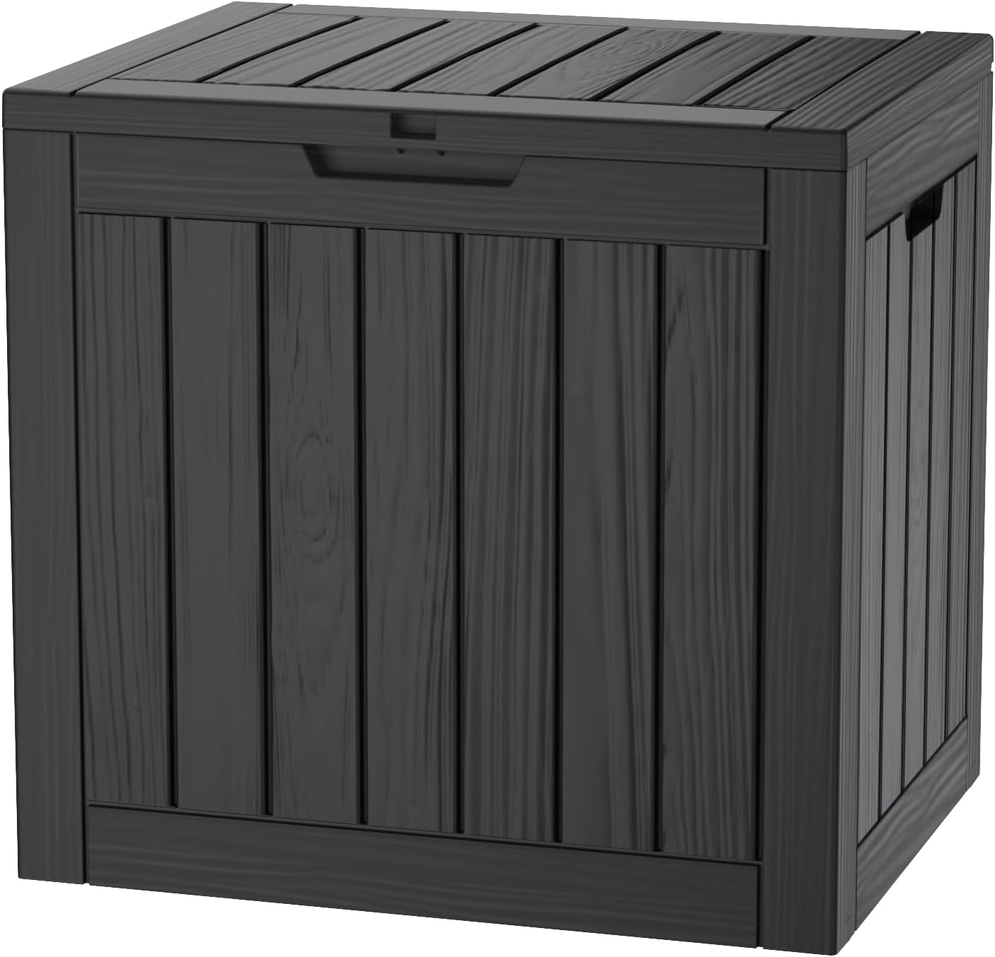 30 Gallon Double-Wall Resin Deck Box - Lockable Waterproof Outdoor Storage Box, 151lbs Capacity & Doubles as Seating for Patio Furniture - Garden Tools, Pool Accessories (Black)
