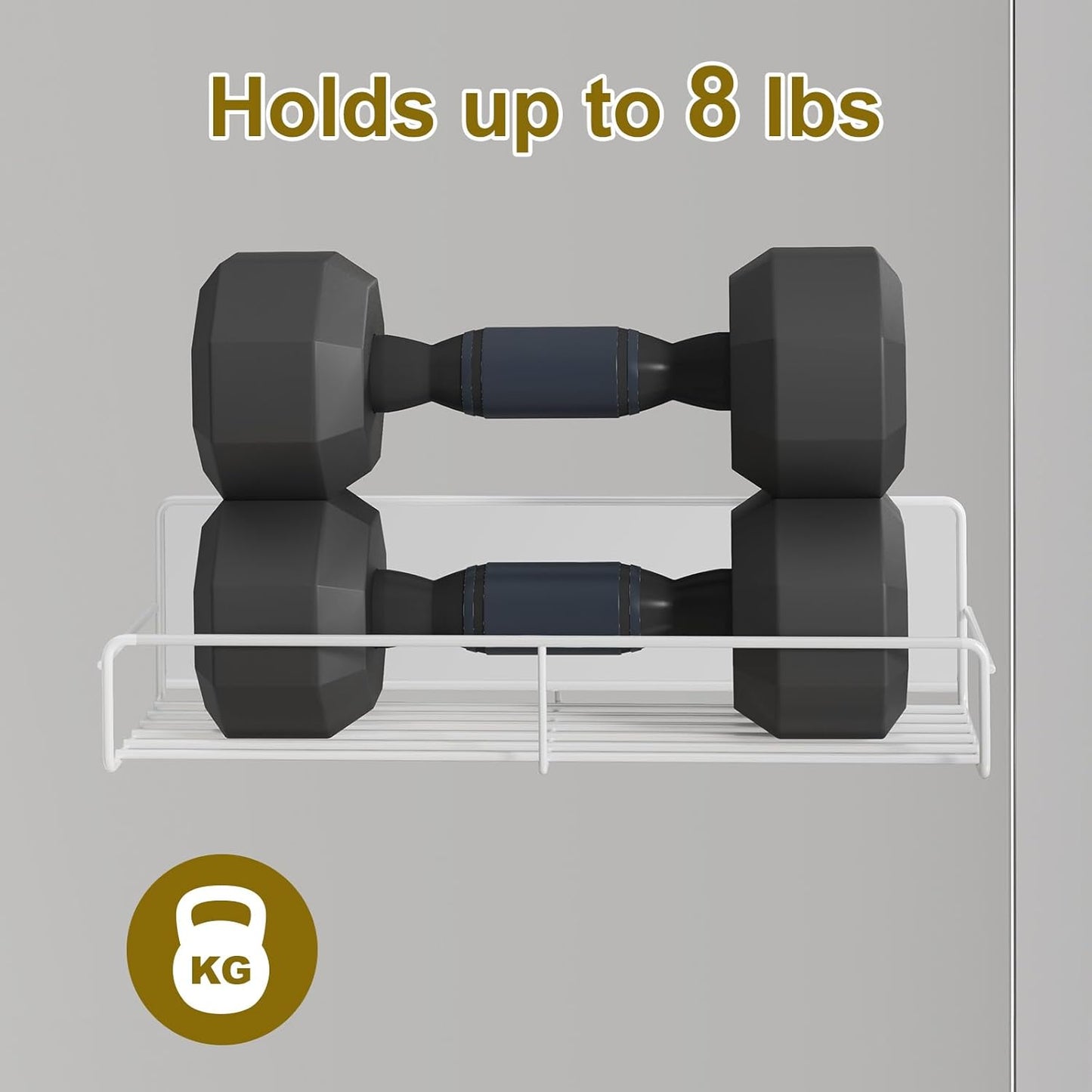 2 Pack White Magnetic Spice Rack Organizer, Space Saver for Refrigerator and Whiteboard, Metal Fridge Shelf for Kitchen and Classroom