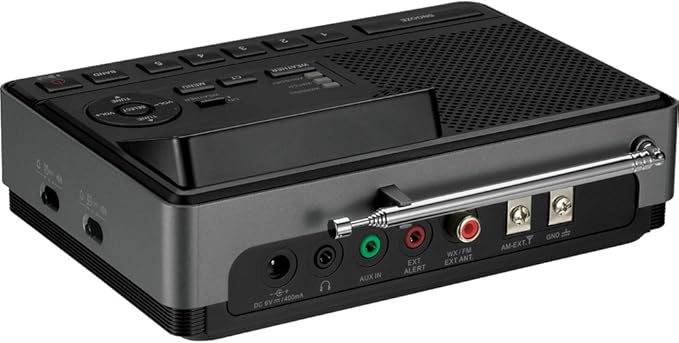 Sangean CL-100 NOAA, S.A.M.E and Public Alert Certified Weather Alert Table-Top Radio with AM/FM-RBDS, and EEPROM Back Up for Preset Stations