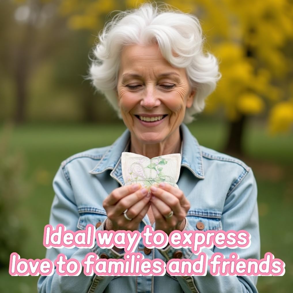 AUCUDA Mother's Day Jasmine Scented Sachet Bags for Drawers and Closets Decorations, Potpourri Packets for Women Clothes Storage, Spring Wedding Fragrance Pillow, Bedroom Indoor Fresheners.