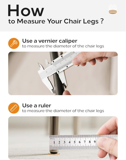 Upgrade 24 PCS Silicone & Felt Chair Leg Floor Protectors for Hardwood Floors - Furniture Pads, Chair Leg Covers/Cups - No Noise & Scratch-Proof - Round M (Fits 1"-1 3/16" / 26-30mm), Clear