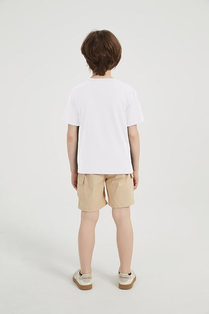 6-Pack Kids Cotton T-Shirts Short Sleeve Basic Tops for Toddlers Boys and Girls