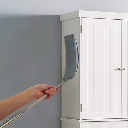 Retractable Gap Dust Cleaner with Extension Pole, Cleaning Tools with 3 Microfiber Dusting Cloths, Extendable Long Handle Duster for Cleaning Under Refrigerator Furniture Appliance