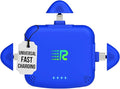 Rush Charge Universe 3 in 1 Portable Charger – 3300mah, 2.4A High-Speed Fast Charging Compatible with iPhone and Android Lightning, Type C, Micro-USB Charges 3 Devices at a Time Pre-Charged RC33 Blue