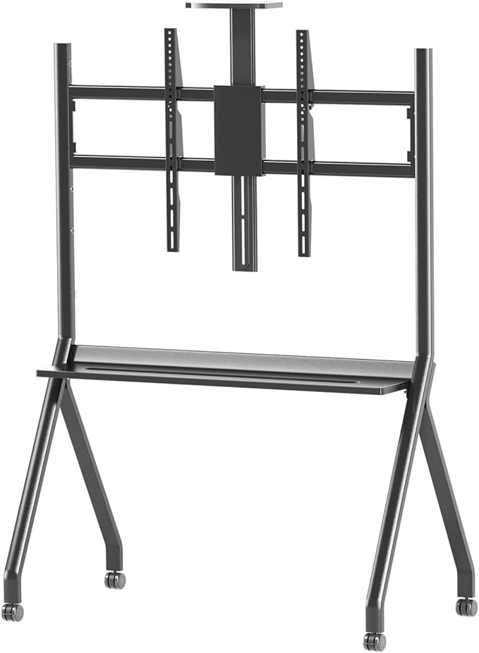 Smart Board Stand for 55"- 86'' Interactive Whiteboard, Mobile Stand for Smart Whiteboard, Lockable Wheels Black