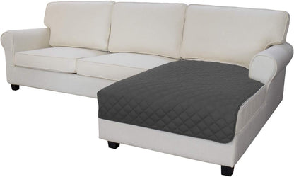 Easy-Going Sectional Couch Covers for Dogs L Shape Sofa Cover Reversible Sofa Slipcover Chaise Lounge Cover Furniture Protector Cover for Pets Dog Cat (42 x 52 inches, Dark Gray/Dark Gray)
