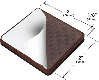 Slipstick GorillaPads Non Slip Furniture Pads/Gripper Feet Floor Protectors (Set of 16) Premium 2 Inch Square Self Adhesive Rubber Pads for Furniture Legs, Black, CB153-16