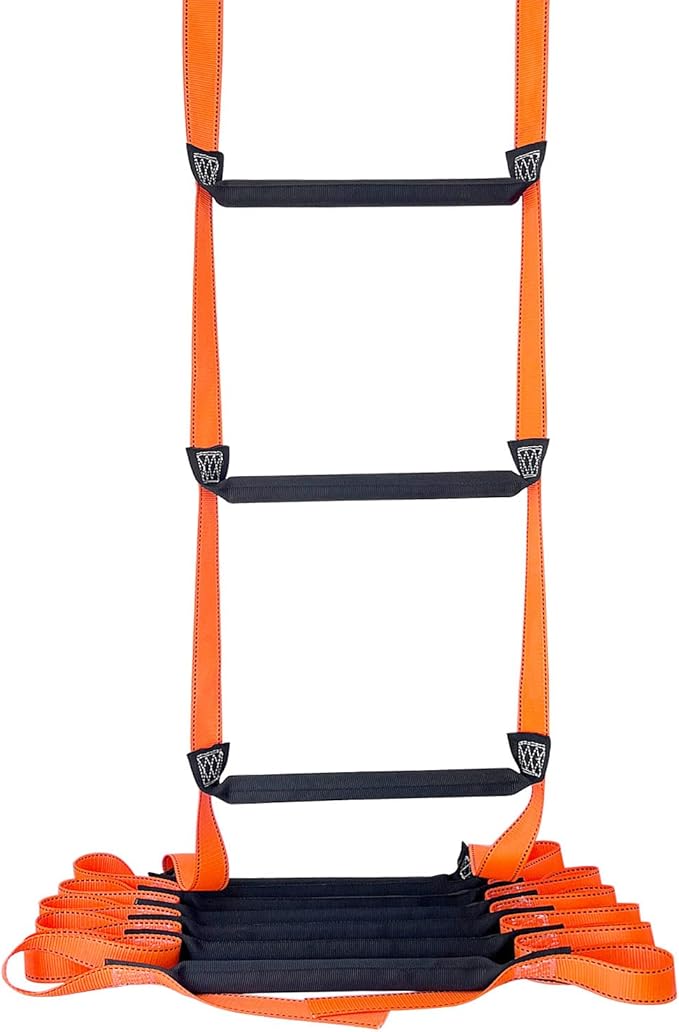 Fire Escape Ladder, 8.2 Feet Emergency Fire Ladder, Reusable Portable Safety Rope Ladder for Kids and Adults