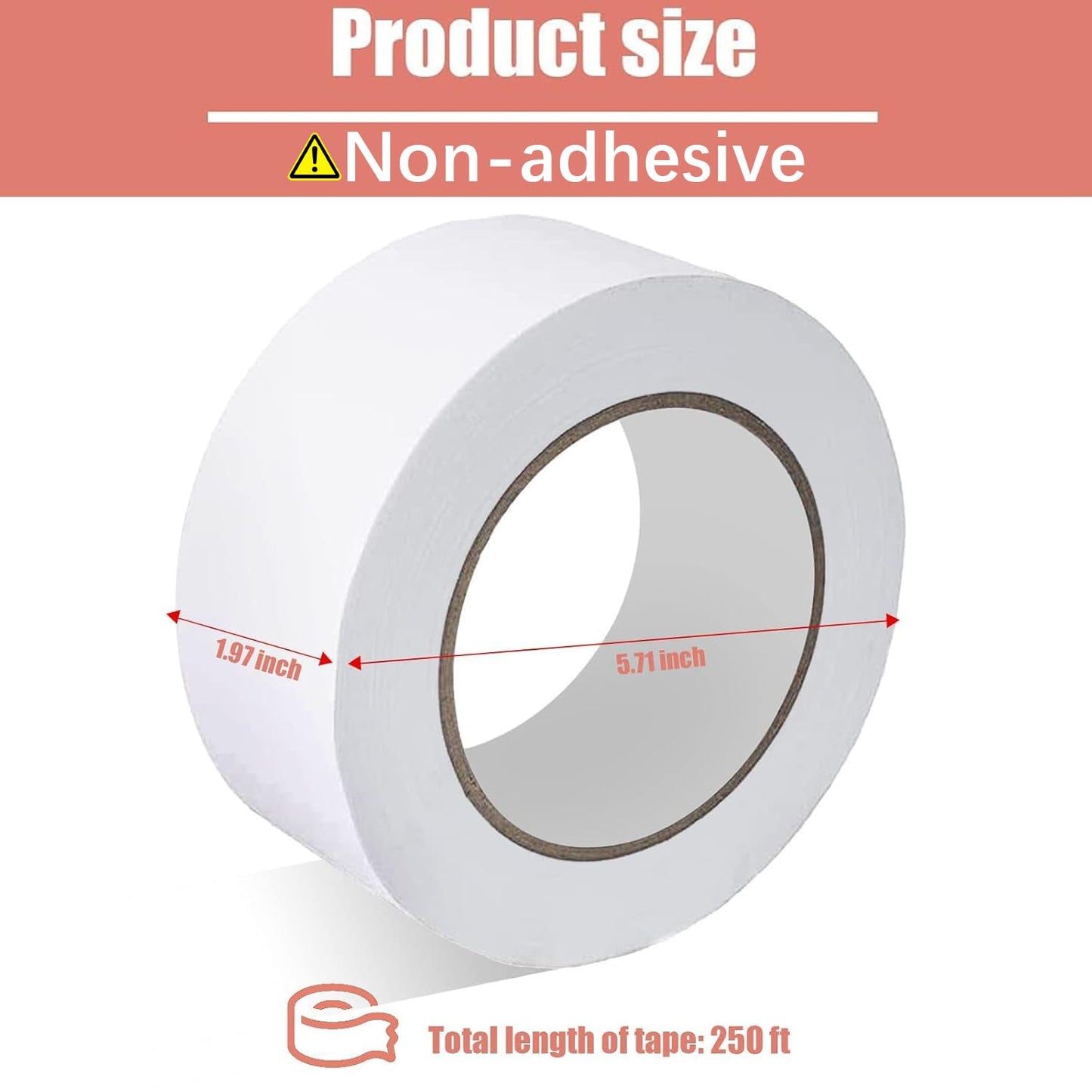 Drywall Paper Tape, 2” x 250 ft Ultra-Thin Fiber Paper Drywall Joint Tape for Seam Patch for Wall Sheetrock Ceiling Crack, White