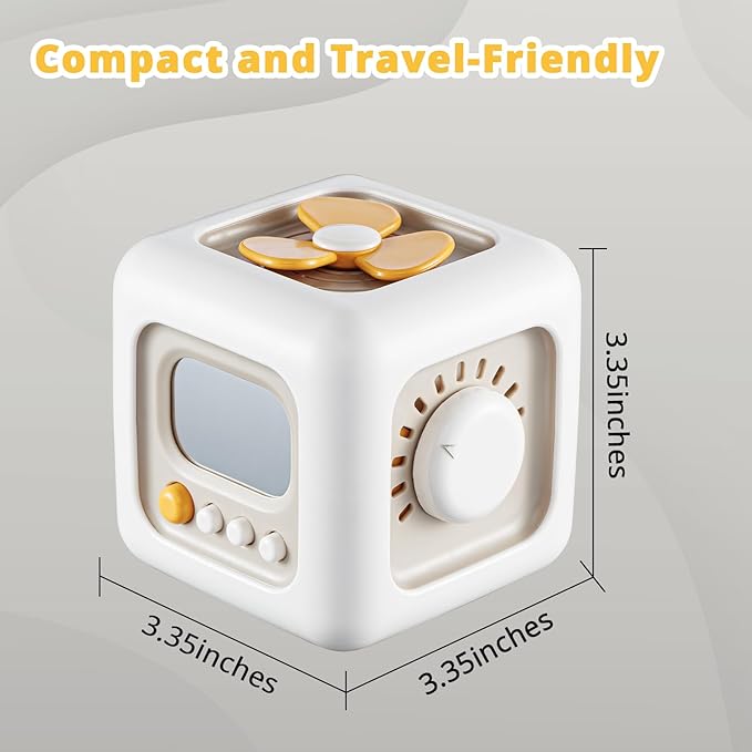 Busy Cube Toys for 1 Year Old Boy, Montessori Toys for 1+ Year Old, Travel Sensory Toys for Toddlers 1-3, Learning Fine Motor Skills| 1st Birthday Gifts Boy 12 Months +