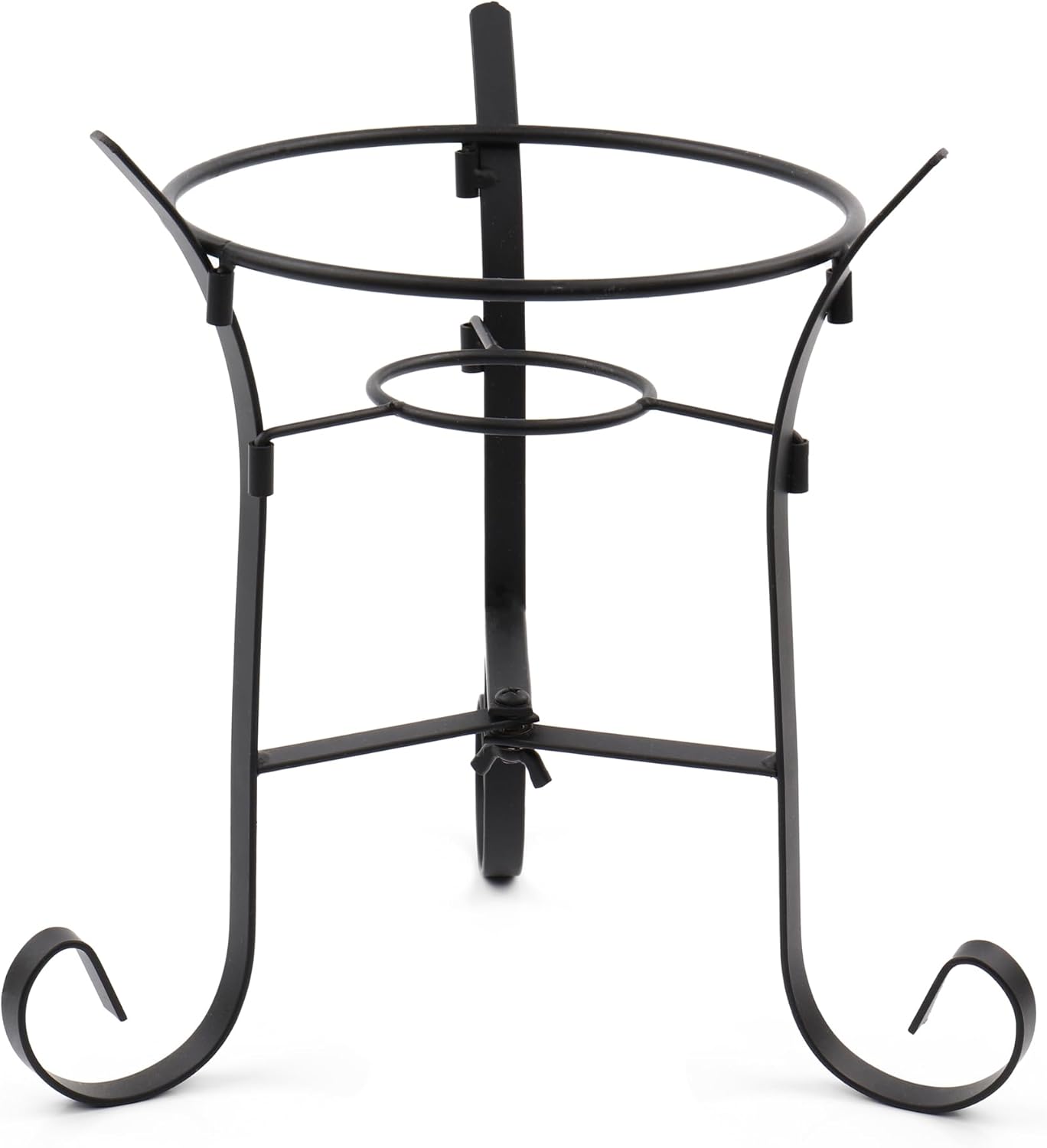 VOREEN 10" Gazing Ball Stand, Metal Gazing Globe Stand for 8-12 Inch Garden Gazing Globe, Outdoor Décor Garden Yard Accessories, Black