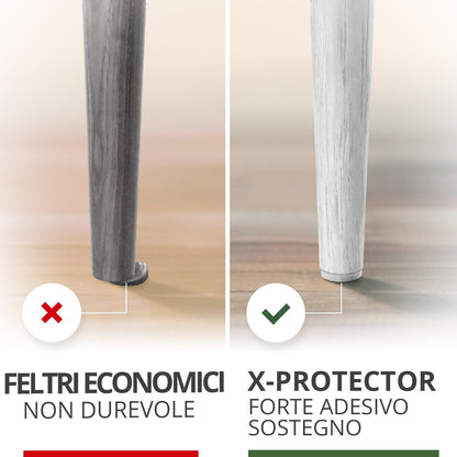 Felt Furniture Pads X-PROTECTOR - 48 Premium Felt Pads Floor Protector - Chair Felts Pads for Furniture Feet Wood Floors - Best Furniture Pads for Hardwood Floors - Protect Your Hard Floors! (White)