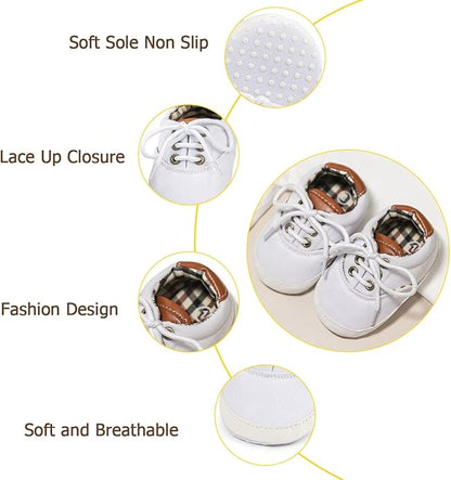 Morbido Infant Baby Boys Girls Canvas Sneaker Toddler Slip On Anti Skid Newborn First Walkers Candy Shoes for 0-18 Months