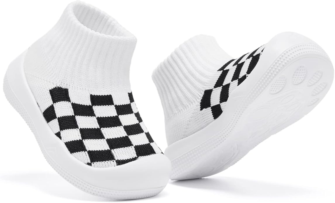 Eashi Baby Boy Girl Non-Skid Indoor Infant Walking Shoes Breathable Warm Elastic Sock Shoes with Memory Sole Protect Toes Outdoor Sneakers