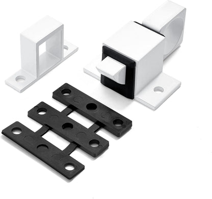 4 Packs Spring Door Lock, White Self-Closing Gate Latch with Aluminum Alloy, Security Latch for Windows, Cabinets & Gates