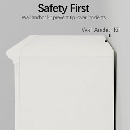 43 in Tall Bookcase, 3-Tier Bookshelf Open Storage, 33 inch Wide Floor Standing Indoor Furniture, Book Cases for Home School Library Office Bedroom Kids, White 3 Tiers