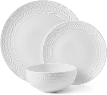 Pfaltzgraff Josephine 24 piece Dinnerware Set, Service for 8, White
