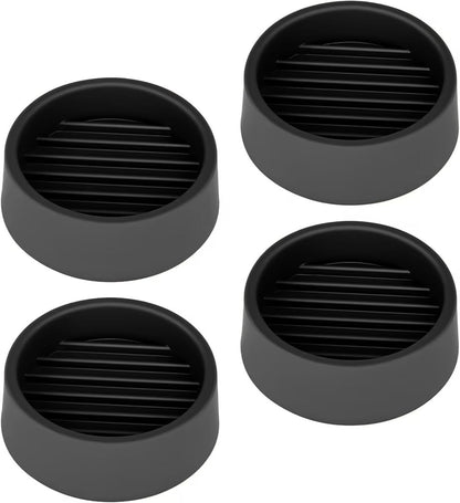 Non Slip Furniture Pads, 1.5” Round Rubber Caster Cups, 4 Pcs Furniture Coasters, Anti-Slip Gripper, Anti Slide Furnitures Feet Floor Protectors for Bed Couch Stoppers - Black