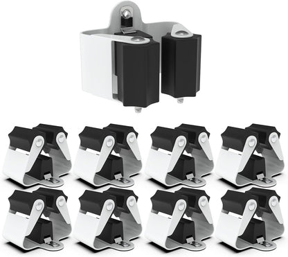 3-H Broom Hanger,Mop Holder Wall Mount 8 Pack, Broom Holder Wall Mount for Hanging and Organizing Shovel,Rake,Brush,Yard Tools in Kitchen,Laundry Room,Bathroom,House(black)