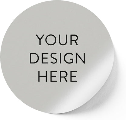 Custom Vinyl Stickers - Upload Your own Image, Text, Design, Logo - Personalized Logo Labels for Handmade, Packaging, Bottle, Jars, Candle, Brand Stickers (Gray, 3x3) 5-1000