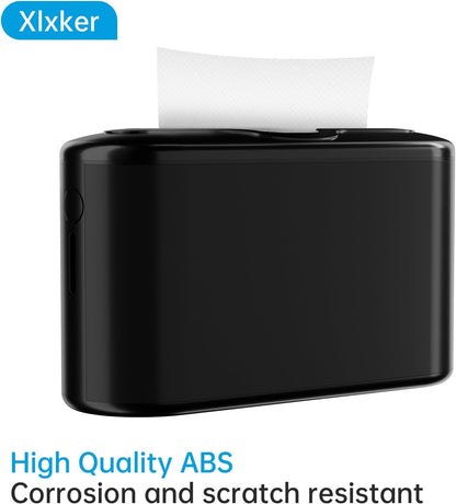 Multifold Paper Towel Dispenser Countertop, Hand Towel Dispenser for Bedroom, Bathroom, Kitchen, Toilet (Black)