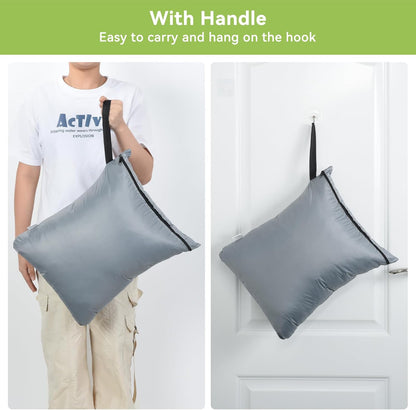 OTraki 2PCS Wet Bags 16x20 inch Medium Wet Dry Bag for Swimsuit and Towels Waterproof Beach Swimming Bag, Wet Dirty Clothes Gym Bags with Handle for Workout Yoga (Black & Grey)