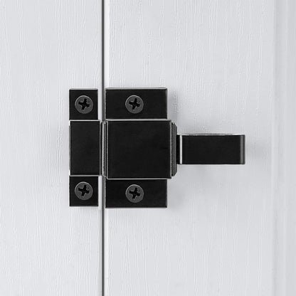 4 Packs Self-Closing Latches, Black Spring Door Lock, Aluminum Alloy Automatic Gate Latch with Spring Loaded Pin, Security Window & Cabinet Lock
