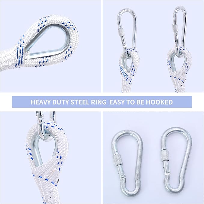 Emergency Fire Escape Ladder, 32.8FT Rope Ladder, Flame Resistant Safety Extension Ladder with 2 Hooks, Fast to Deploy Sturdy and Strong Portable and Reusable 2 Story,Weight Capacity up to 2000 LB