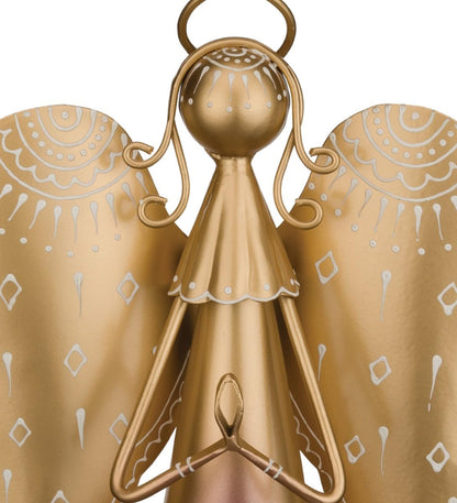 Regal Art & Gift Angel Statue - Metal Indoor/Outdoor Garden Statue Deals, Elegant Garden Decor, Beautiful Gifts for Women, Exquisite Angel Statues for Garden, 16-Inch, Gold