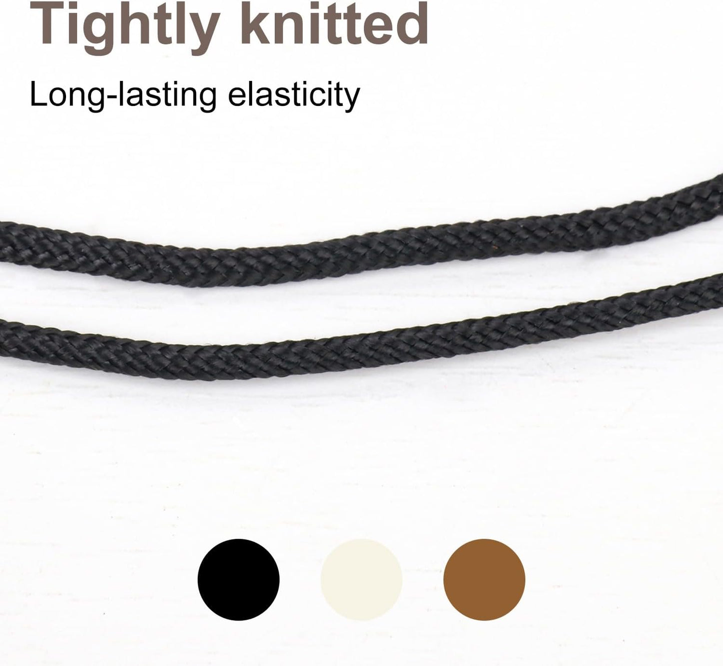 500 Feet 1/8 Inch Black Polyester Rope, 3 mm Polyester Utility Rope for Kayaking, Camping, Home Decor