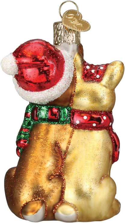 Old World Christmas Rudolph The Red-Nosed Reindeer Rudolph and Clarice Glass Blown Ornament for Christmas Tree