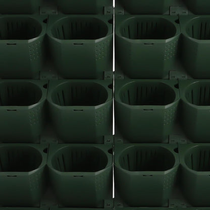 Wall Mounted Vertical Garden Planter, 6 Row 36 Plant Grow Pots, Self-Watering Vertical Planters with Timer, Indoor Outdoor Green Wall Decoration for Strawberries Flowers Herbs