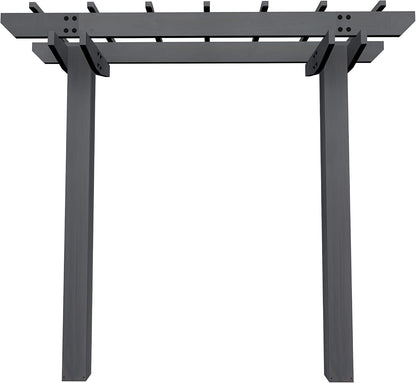 Vita Charcoal Gray Wildwood Cedar Arbor – 72" W x 90" H, Garden Arch for Climbing Plants, Wedding Ceremony & Backyard Décor, Durable Two-Post Trellis, Easy Assembly, for Parties & Celebrations
