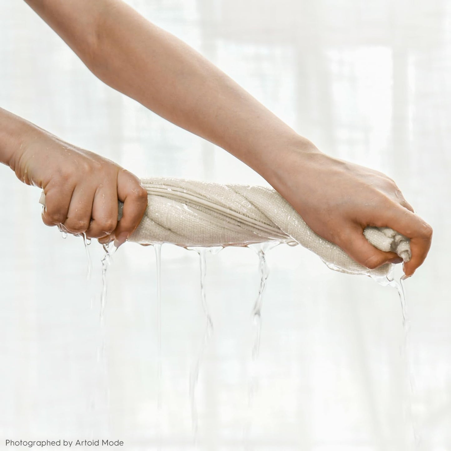 Artoid Mode Checkered Designed Cotton Beige Grey Black Terry Kitchen Dish Cloths, 12x12 Inch Soft Absorbent Quick Drying Kitchen Rags Set of 6