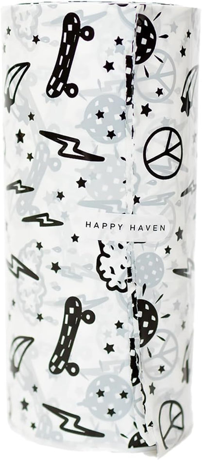 Happy Haven Trash Bags for 2,3,4 Gallon Trash Can, Small Garbage Bags - Bedroom & Bathroom, Decorative Cute Wastebasket Trash Can Liner Kids - 50 Count (Everyday Electric)