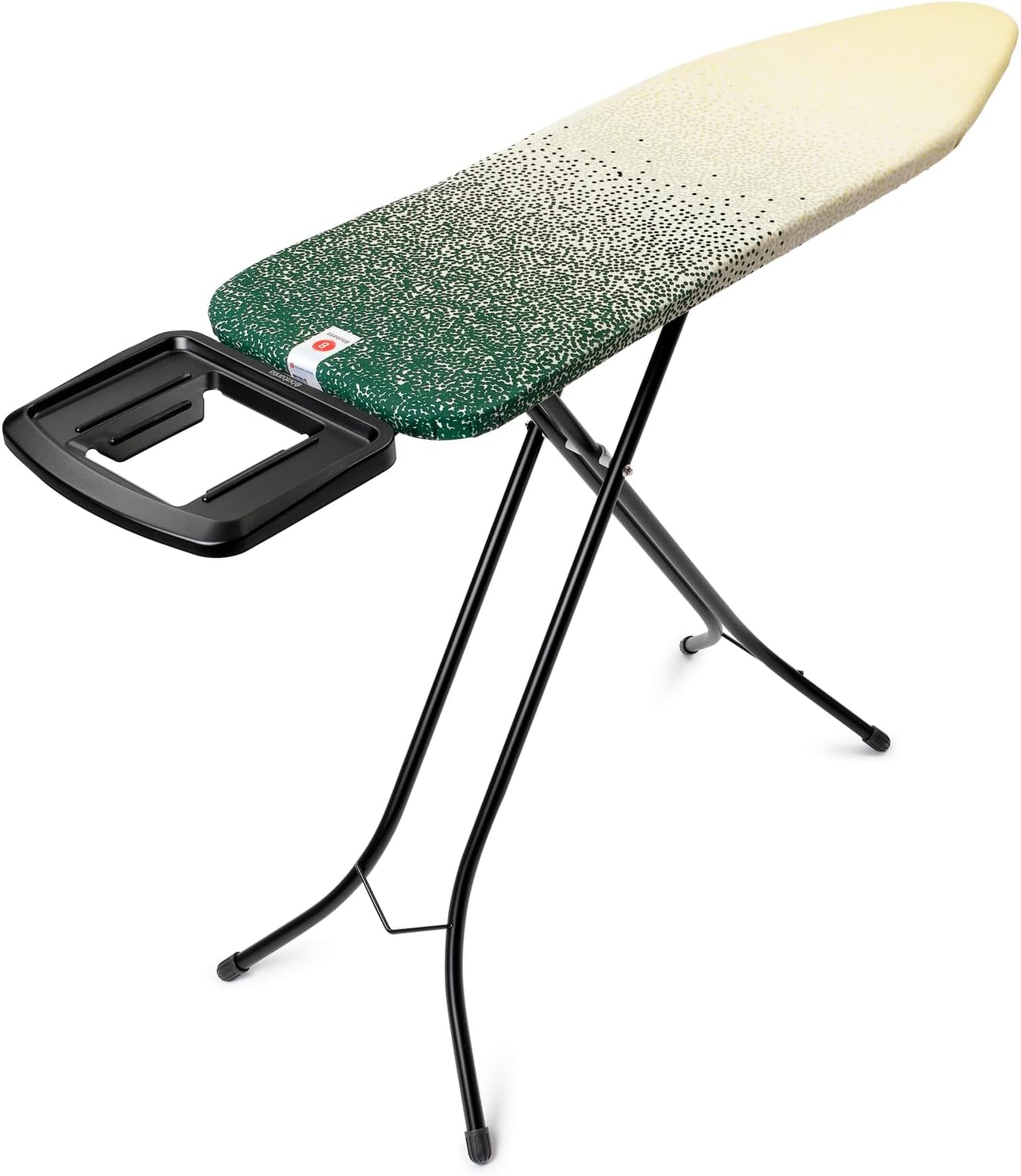 Brabantia - Ironing Board B – Solid Steam Iron Rest – Adjustable Height – Non-Slip Rubber Feet – 100% Fairtrade Cotton Cover with Foam Padding – Foldable – New Dawn – Size B (49 x 15 in)