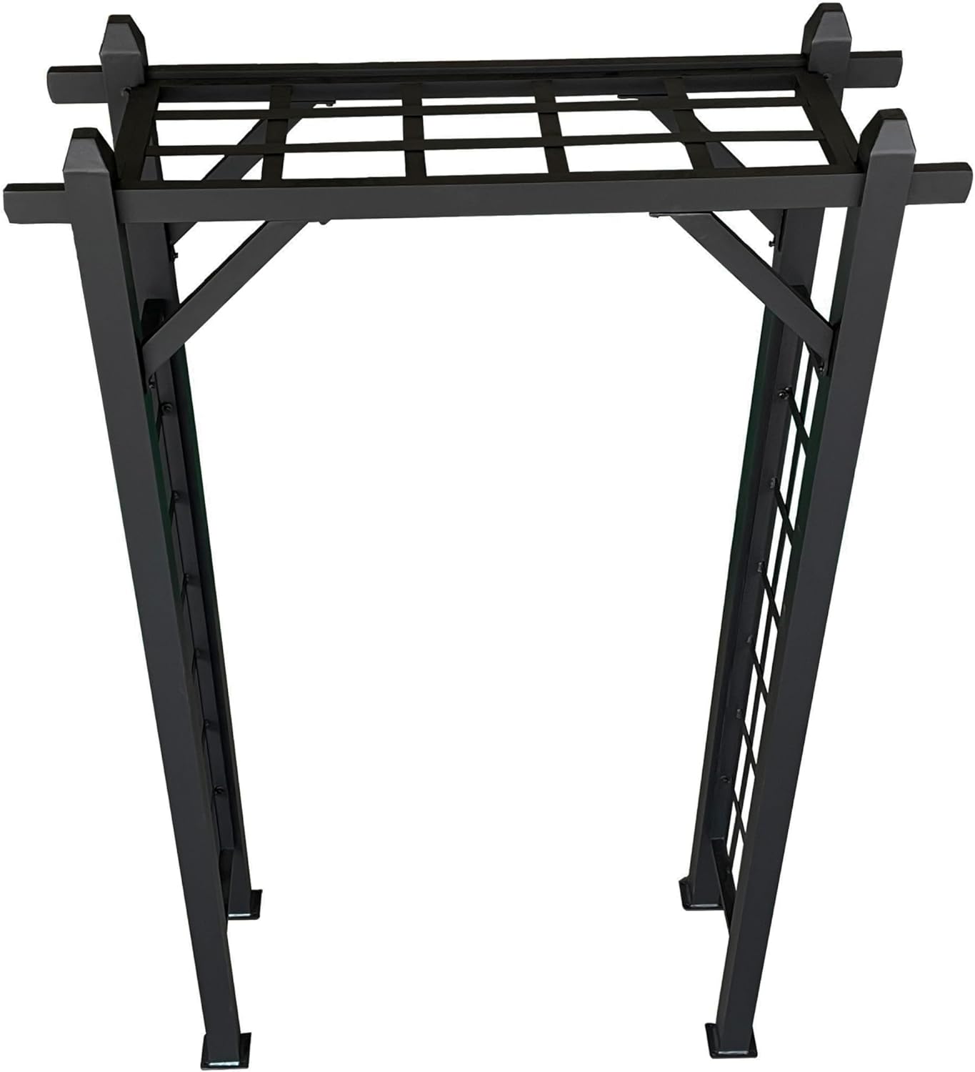 Black Modern Aluminum Garden Arbor Arch