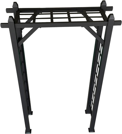 Black Modern Aluminum Garden Arbor Arch