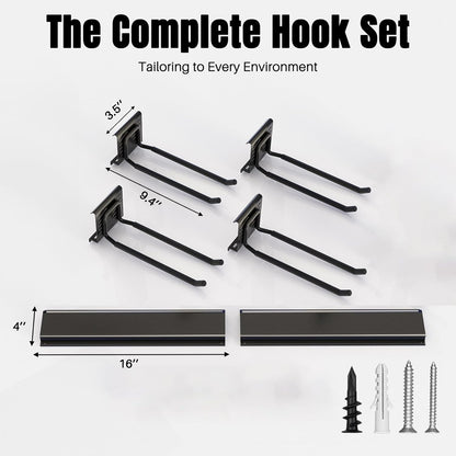 Garage Garden Tool Organizer Wall Mount, Heavy Duty Garage Tool Storage Rack 48 Inches, Max Load 330lb - Shovel, Rake, Folding Chair, Weed Eater Storage