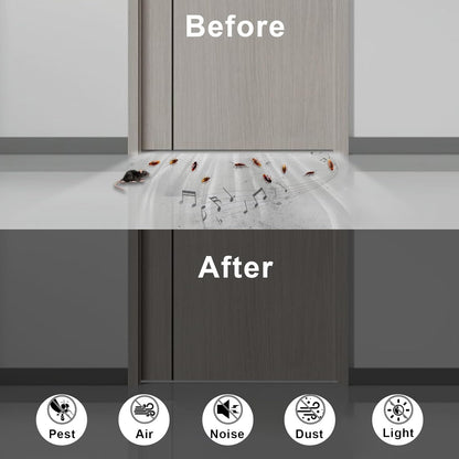 Weather Stripping Door Seal Strip, Strong Adhesive Doors and Windows Insulation Soundproof Weatherproof Foam Tape for Sliding Door, Front Door Frame, Window, Lightproof(3/4 In x 3/4 In x 13Ft)