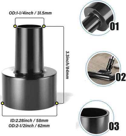 12 Pcs Universal Vacuum Attachments for Shop Vac Accessories, 1 1/4" to 2 1/2" Vacuum Cleaning Tools Kit, Dirt Remover for Home Air Vents Corner Pets Drawer Car Dusty Vacuum Brush Attachment